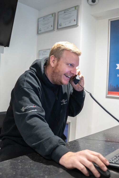 UK Tyres Reception on the phone 2
