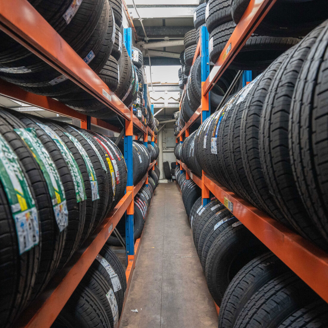Row of New UK Tyres